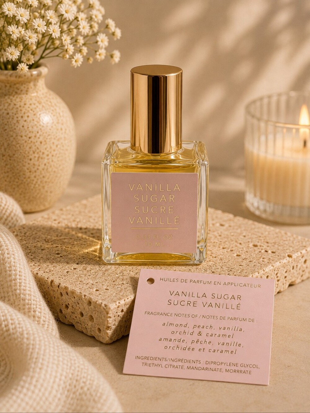 Sand + Fog Vanilla Sugar Sucre Vanille Women’s Fragrance Rollerball Oil 10ml